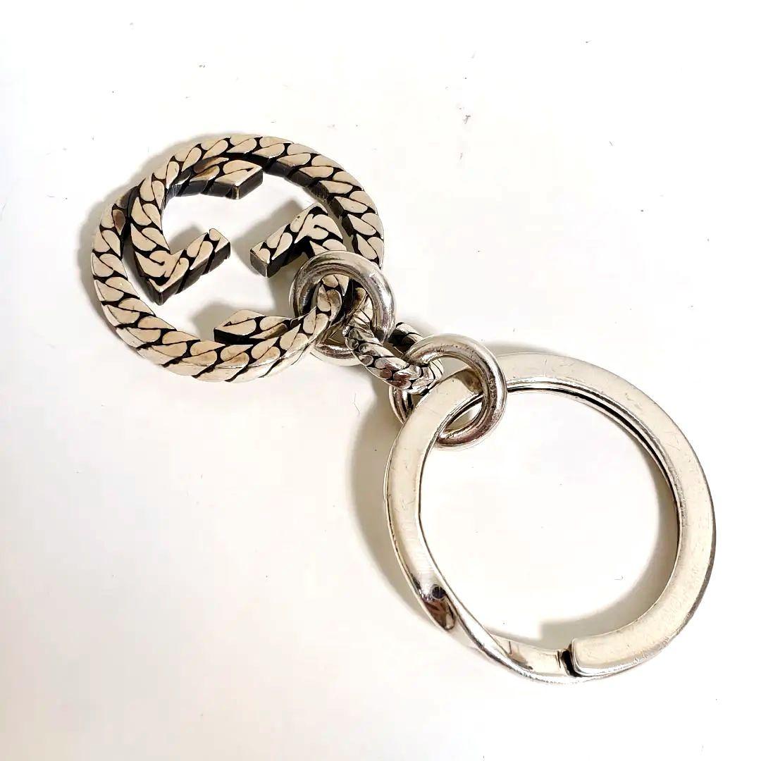 GUCCI インターロッキングGG キーホルダー シルバー925 グッチ