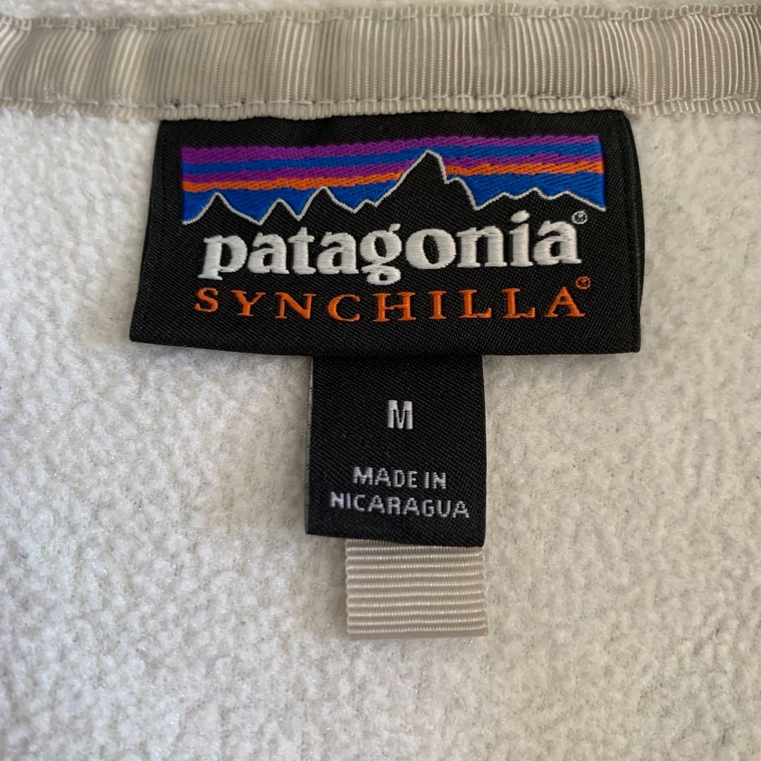 パタゴニア　シンチラ スナップT フリース　ベージュ　オフホワイト