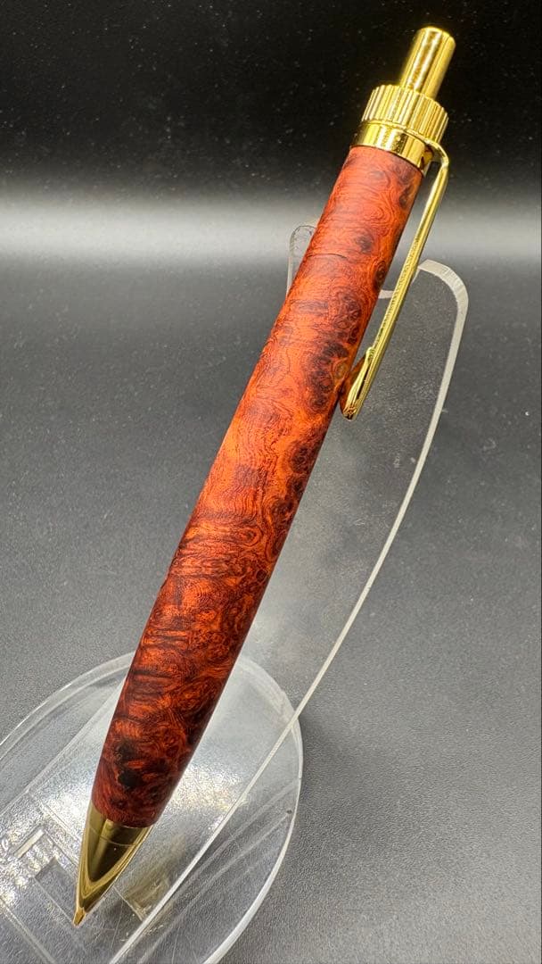 476 超極上　本花梨　瘤杢　木軸シャーペン　木軸ボールペン