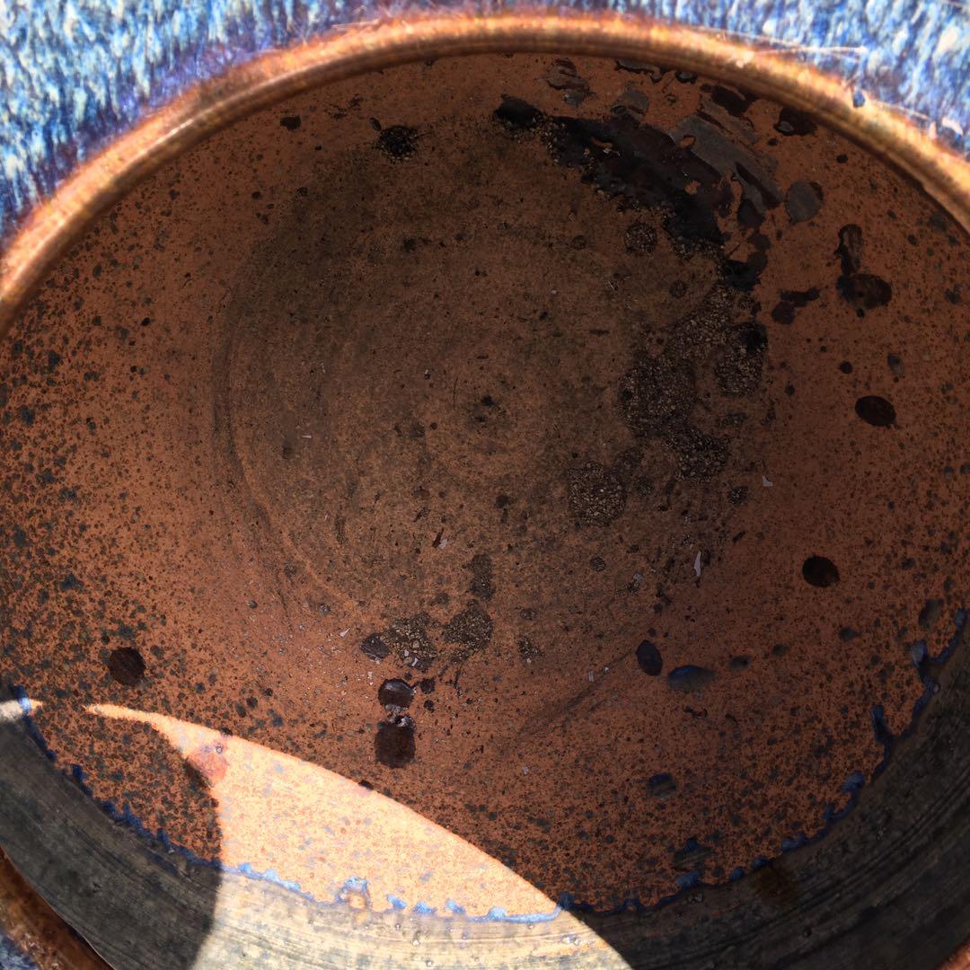 睡蓮鉢 　直径約56cm　火鉢 金魚鉢 睡蓮鉢 染付 メダカ鉢 大型陶器