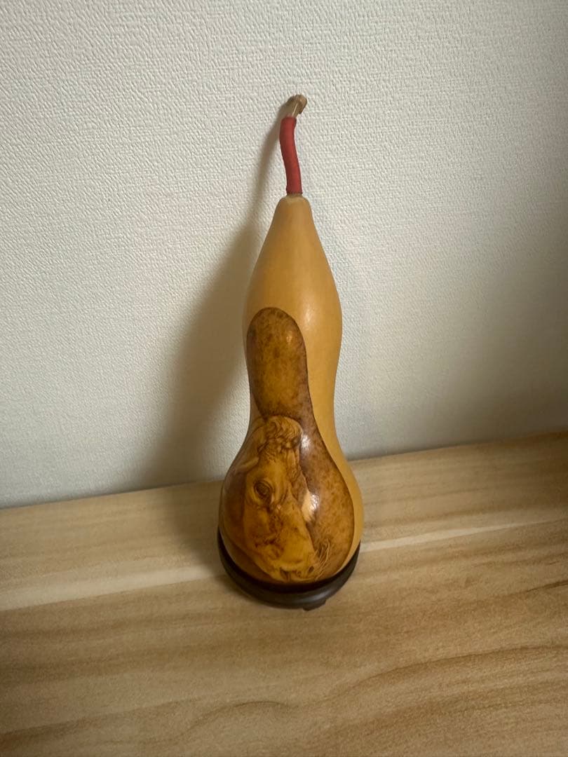 ひょうたん 動物焼き絵　工芸品