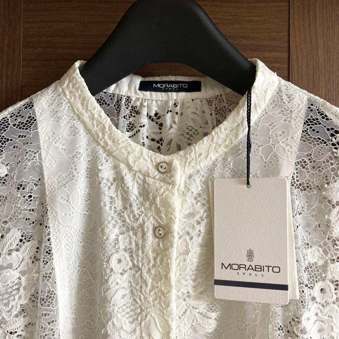 ✨新品¥97900⭐️モラビト✴︎スペル⭐️総レースのロングブラウス✨MORABITO