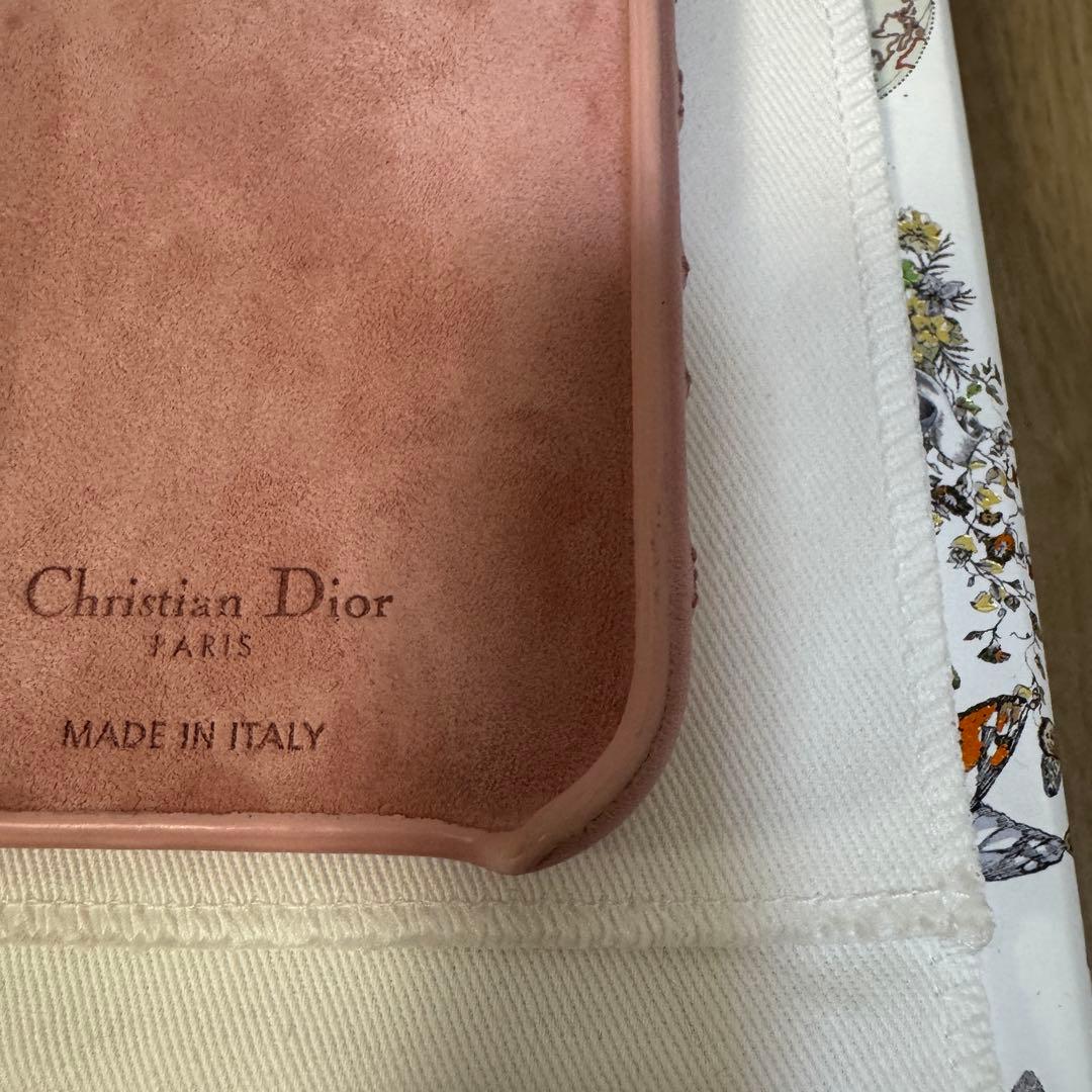 ディオール iPhone15pro ケース ハート ピンク