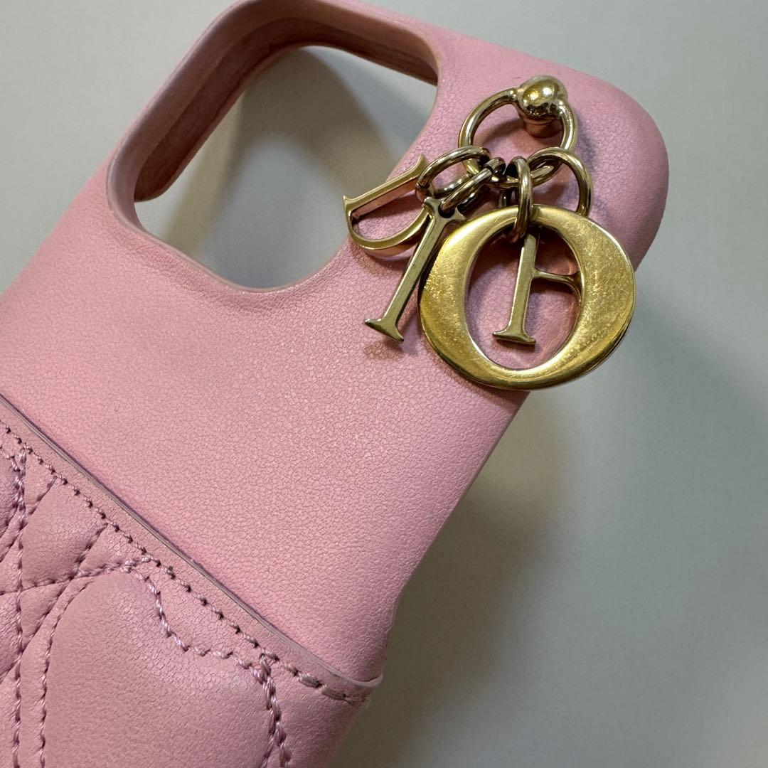 ディオール iPhone15pro ケース ハート ピンク