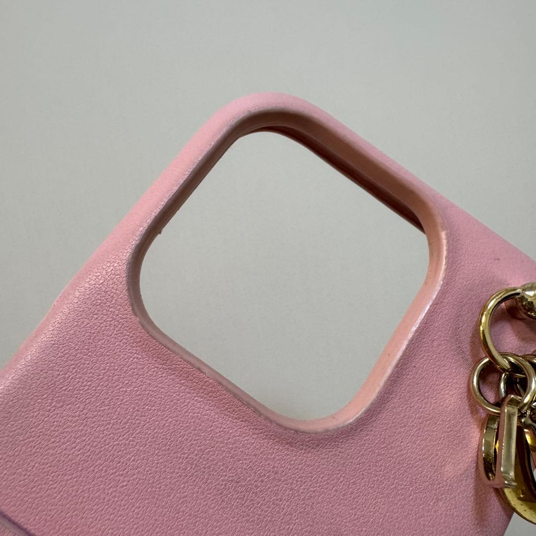 ディオール iPhone15pro ケース ハート ピンク