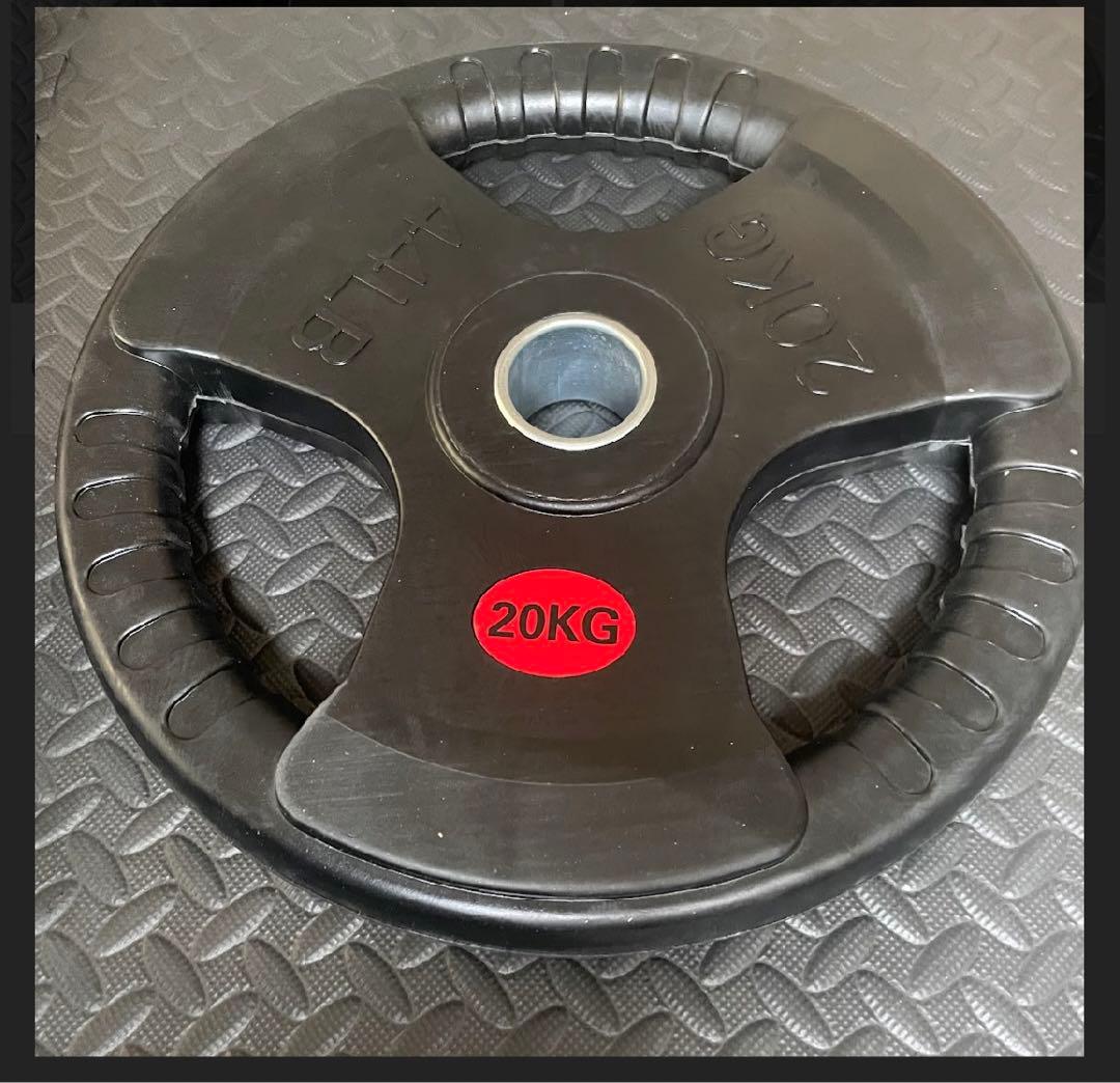 バーベルプレート［20kg×2］ラバーオリンピックシャフトΦ50mm