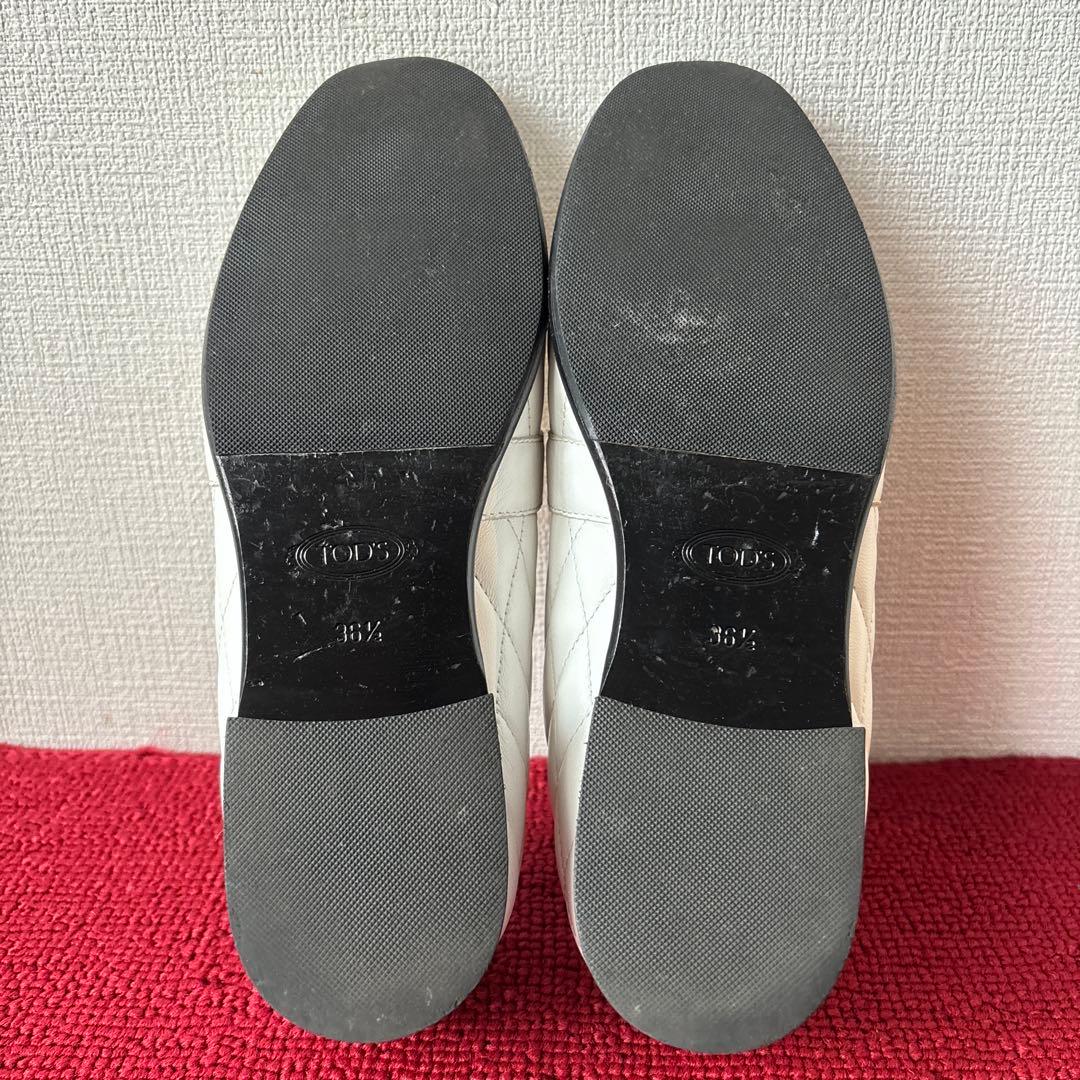 美品‼️✨【TOD’S】トッズ ホワイト ローファー 革靴