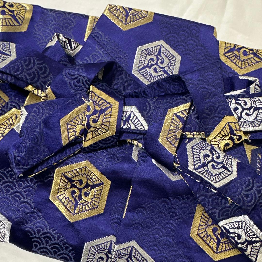 七五三用伝統和装 紺色 六角形模様　袴丈56㎝