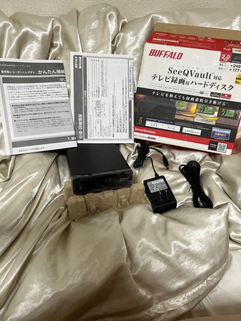 BUFFALO HD-AVQ2.0U2/V 2TB テレビ録画HDD 良好品