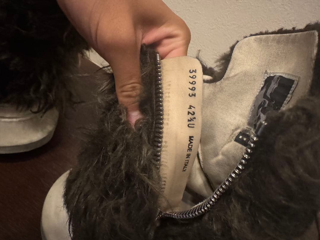 靴 rickowens fur boots