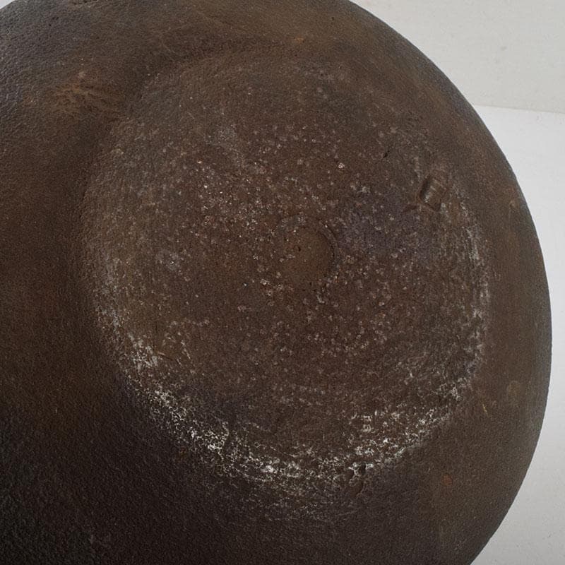 茶道具　釜師　角谷莎村作　尾張釜　共布共箱　V　9158D