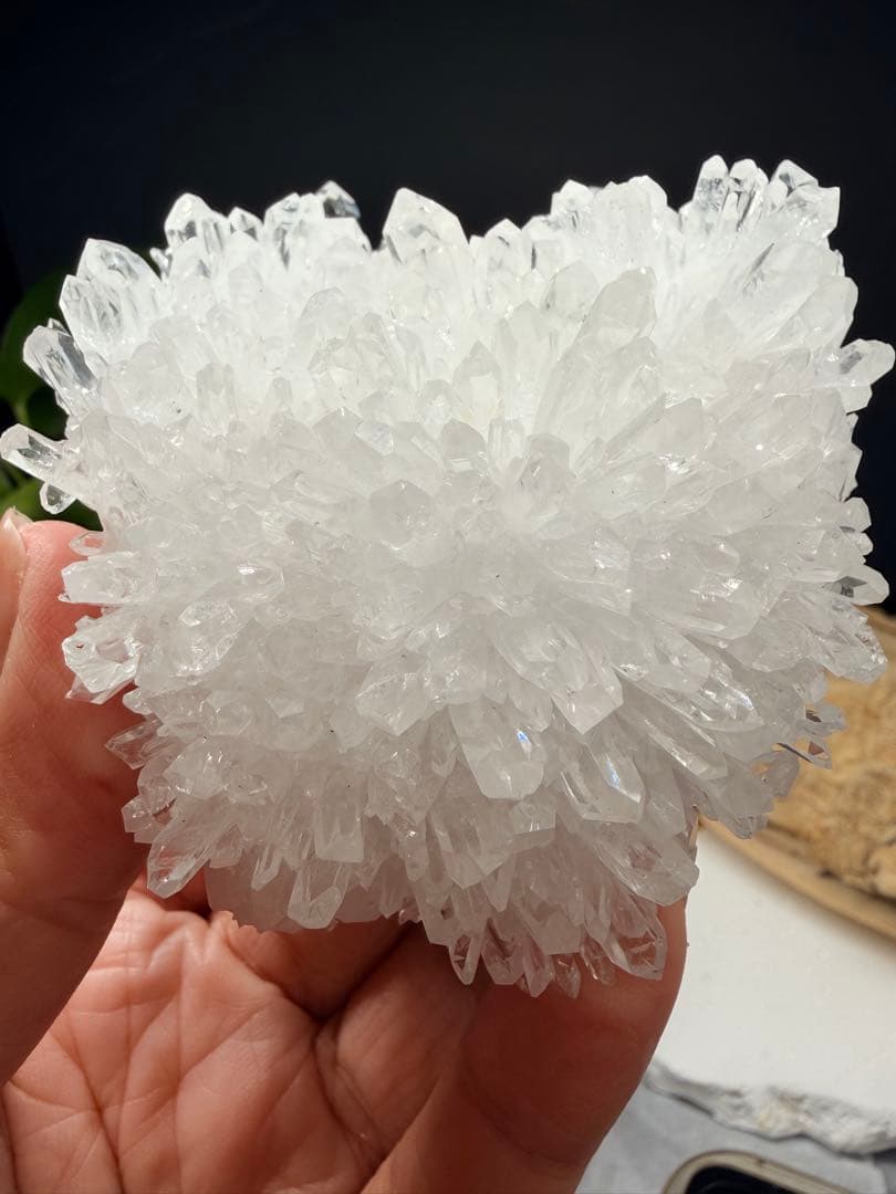 希少☆癒し系☆菊花水晶クラスター ☆キラキラ✨パワーストーン　置物