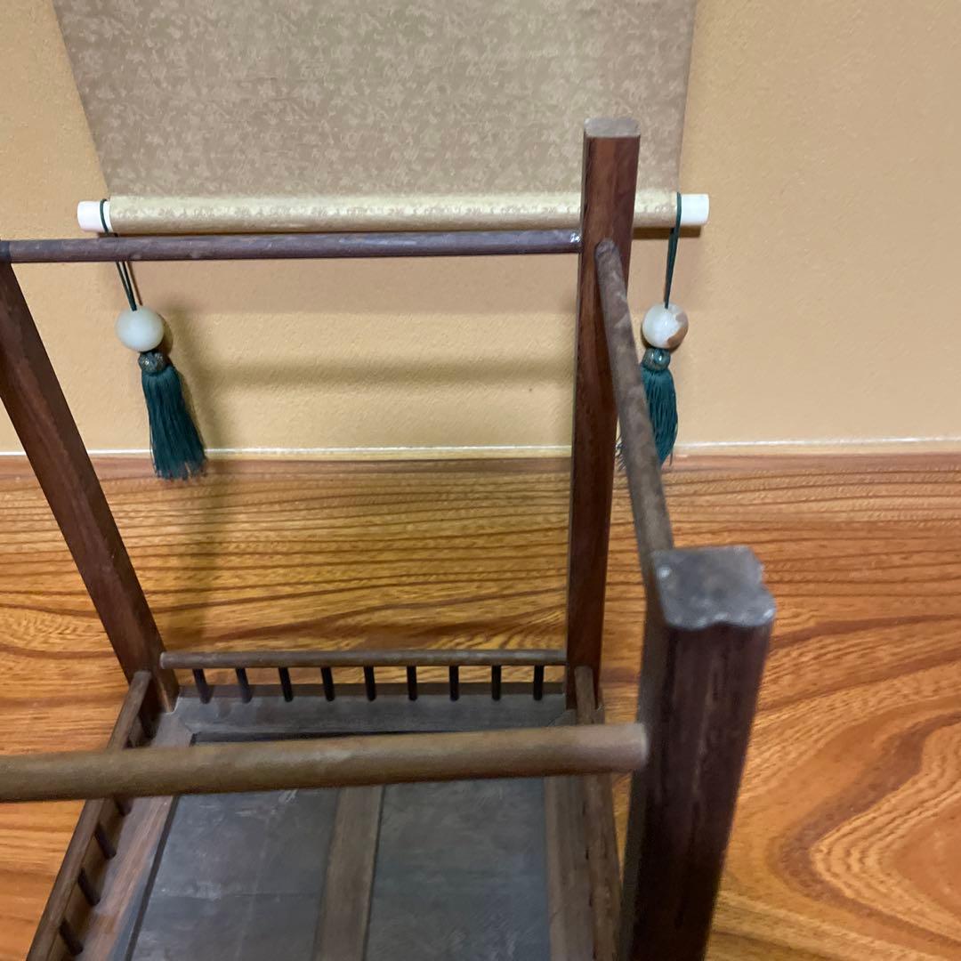 【唐木】懸崖1.1尺 盆栽台 黒檀 ビンテージ品 高卓(こうしょく)やや低くめ