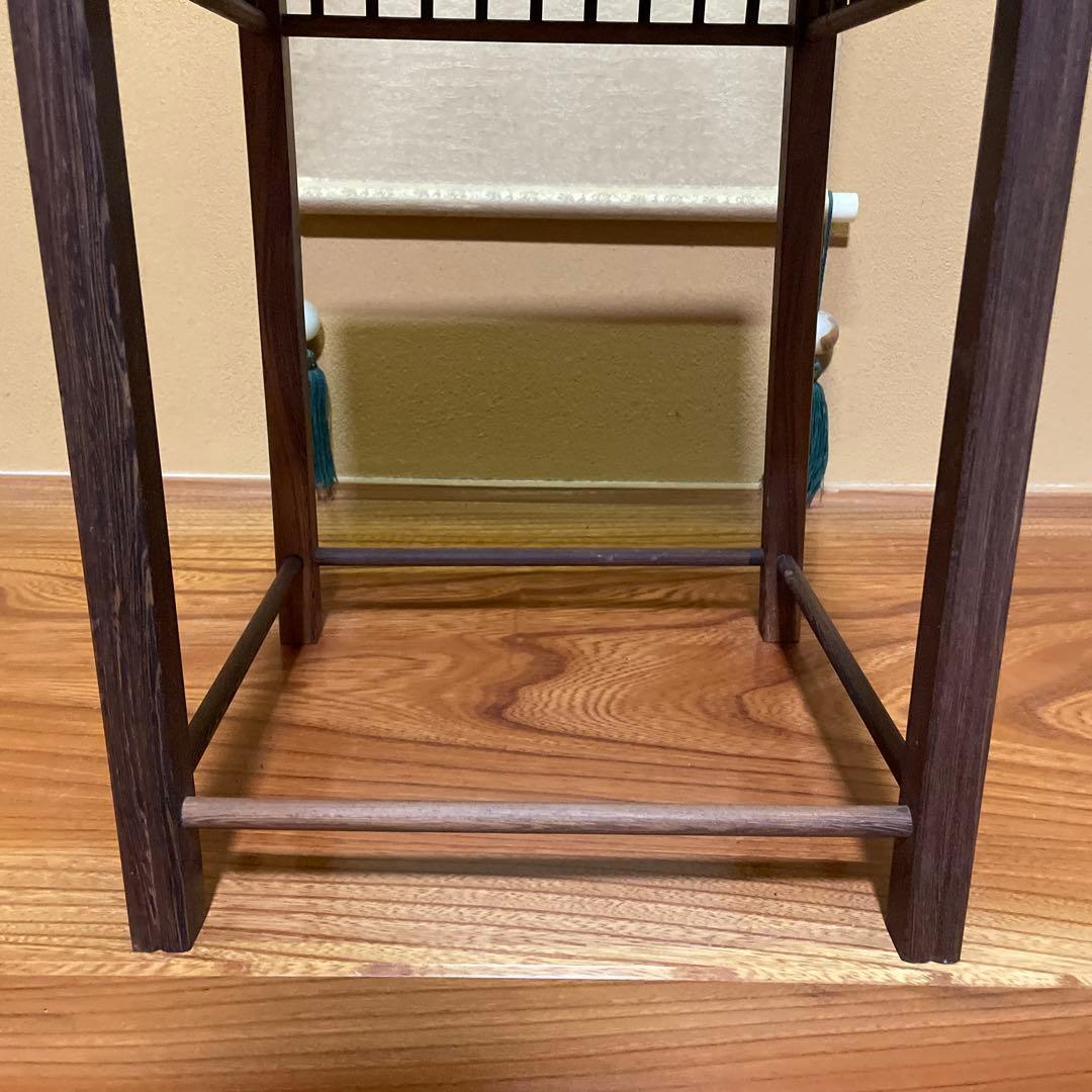 【唐木】懸崖1.1尺 盆栽台 黒檀 ビンテージ品 高卓(こうしょく)やや低くめ