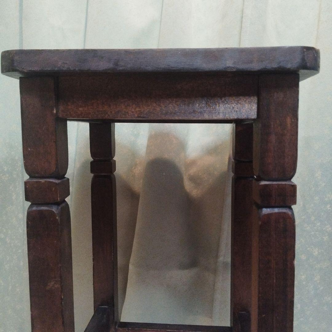 昭和初期　木製花台　盆栽台　古物台　古民家　京都の大きな民家より