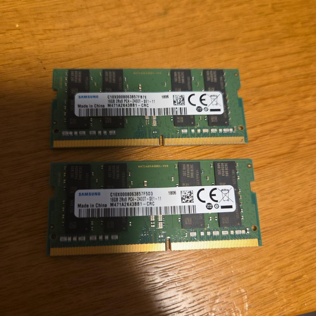 Samsung ノートパソコン DDR4 16GB×2 32GB 動作確認済み