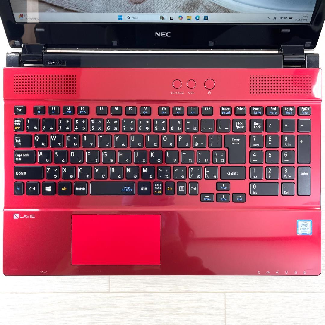 NEC i7 新品SSD512 メモリ8G Windows11 ノートパソコン