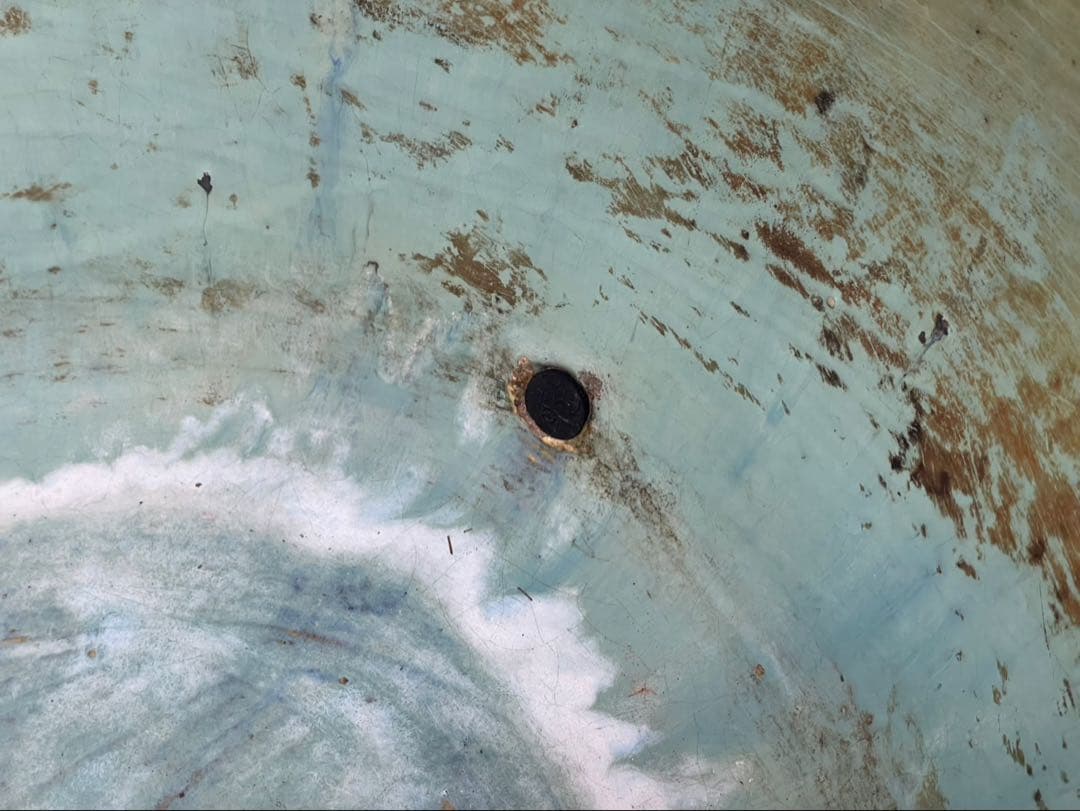 中国美術 睡蓮鉢 花鳥図 ピータン 金魚鉢 メダカ鉢 陶器 大型 楕円形