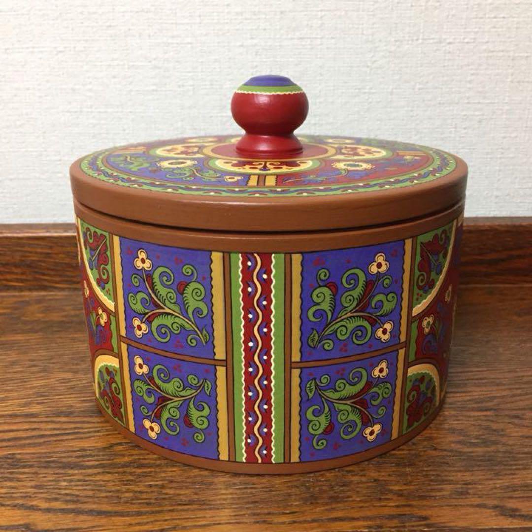 ロシア雑貨☆木製Box(大) 小物入れ オーナメント オリガ作 マトリョーシカ