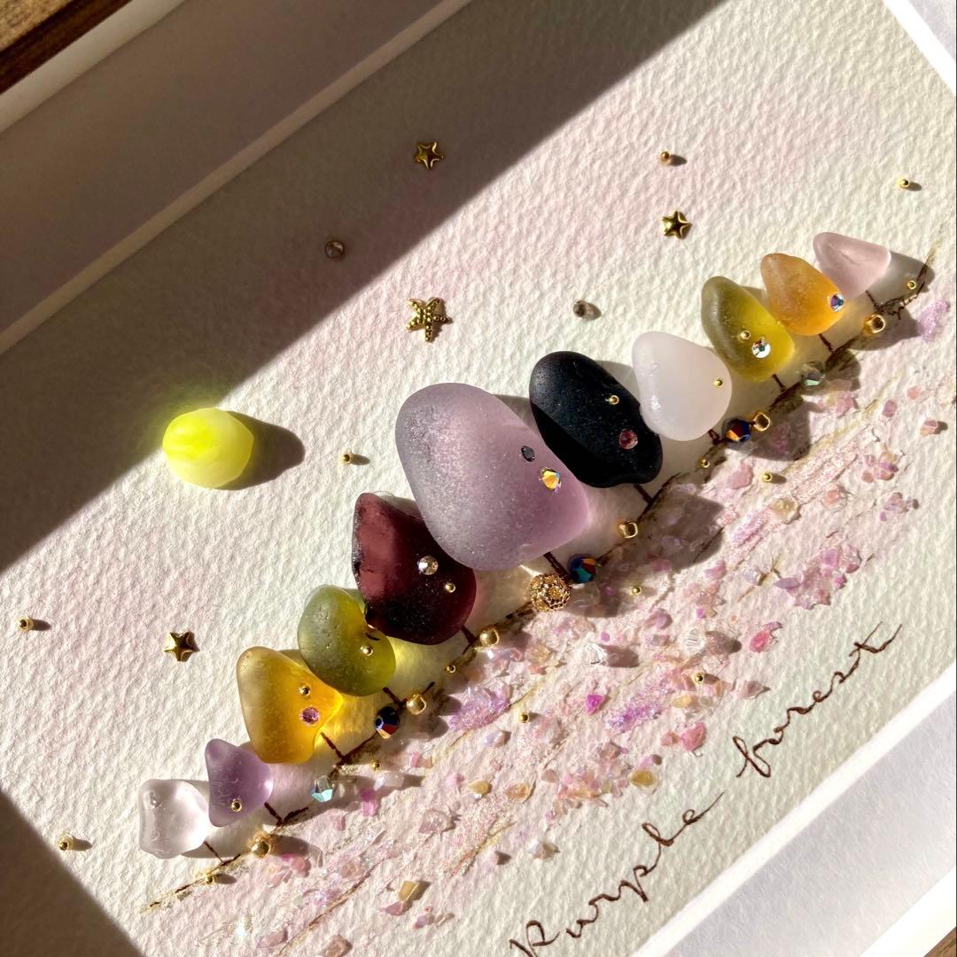 トーマス号 *ˊᵕˋ*　オーダー受付　シーグラス／天然石／フレームアート