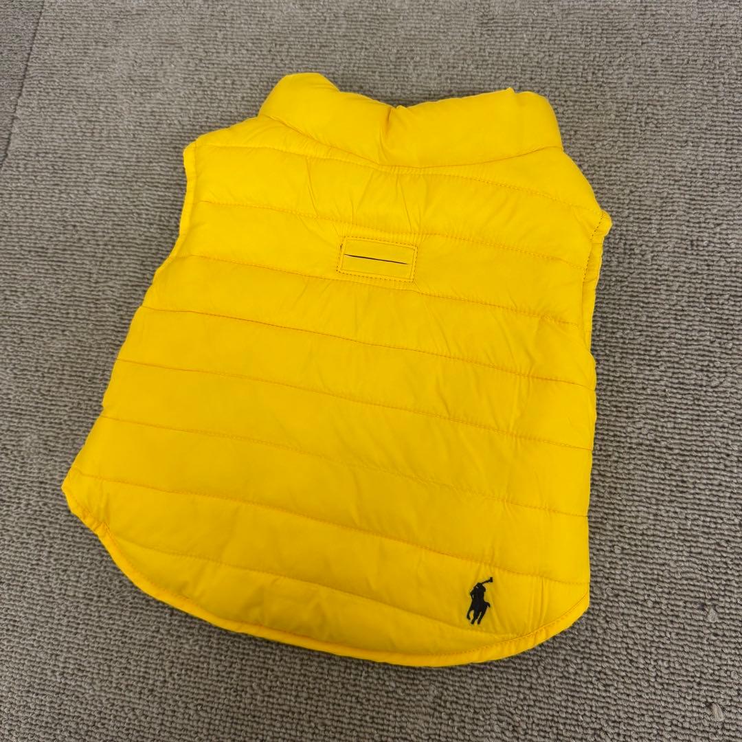 ポロラルフローレン 犬服 ダウンベスト リバーシブル ネイビー イエロー 美品
