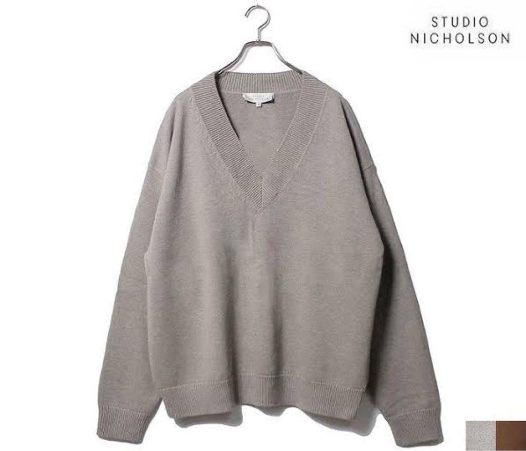 STUDIO NICHOLSON SOLA V NECK ニット