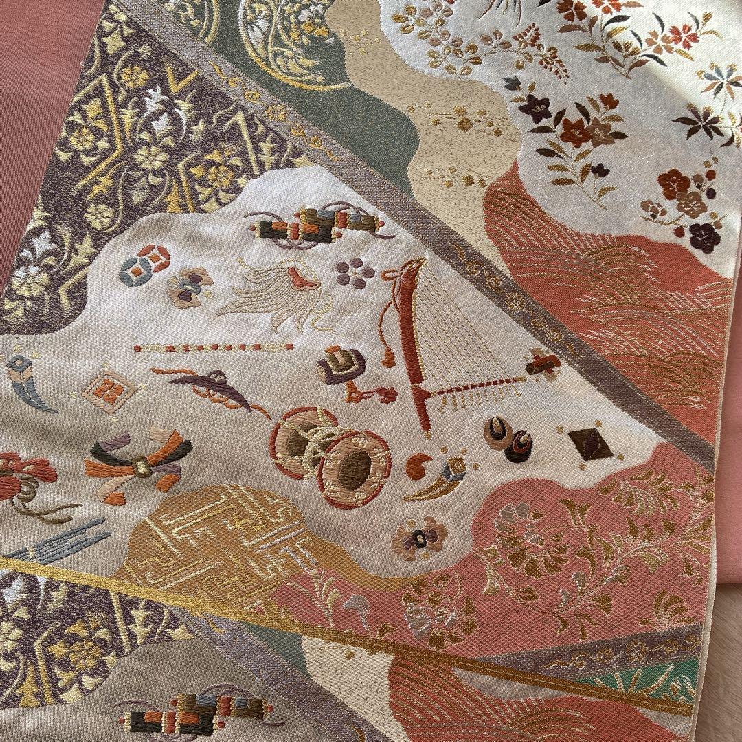 訪問着　フルセット　着物　正絹　友禅　比翼仕立　四季草花　春の華　J7 1月