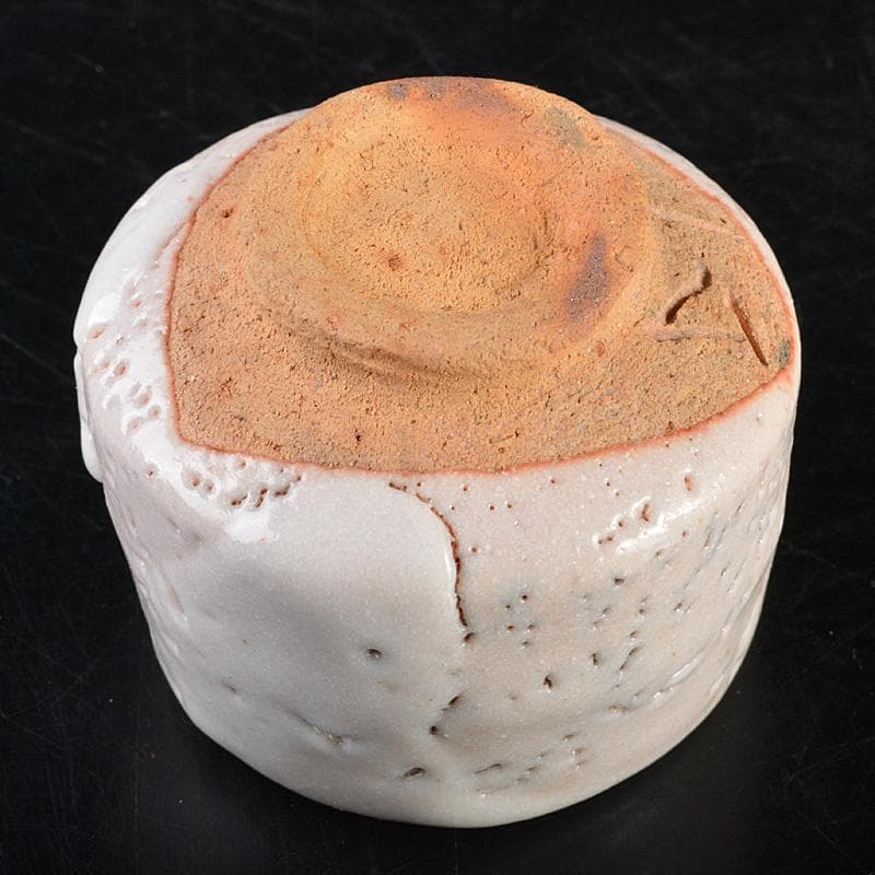 茶道具　加藤唐九郎　一無斎（一ム斎）作　志野　ぐい呑み　共布共箱　V　R7255