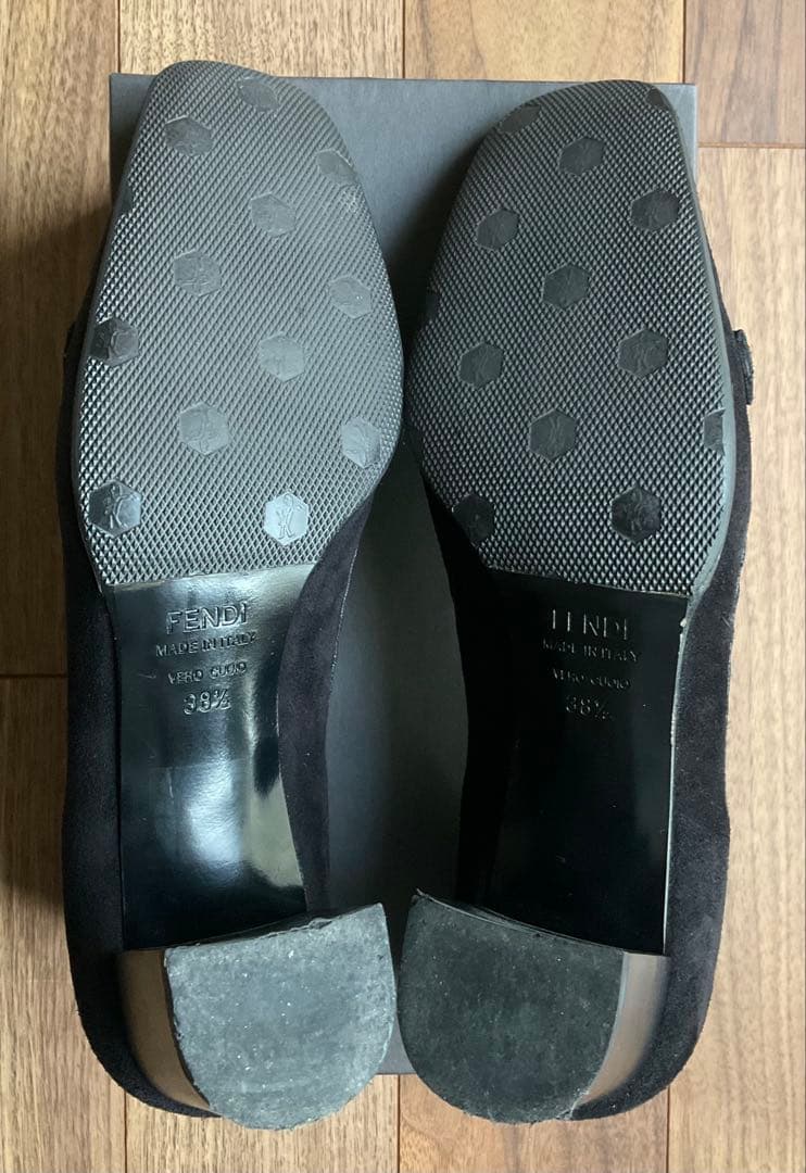 FENDI フェンディ/ スエード ヒール タッセルローファー