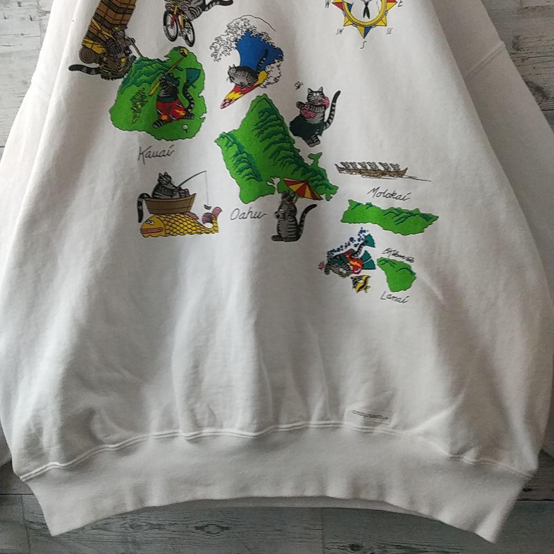 超人気☆USA製 クリバンキャット ハワイ 島々 スウエット XL～3L相当