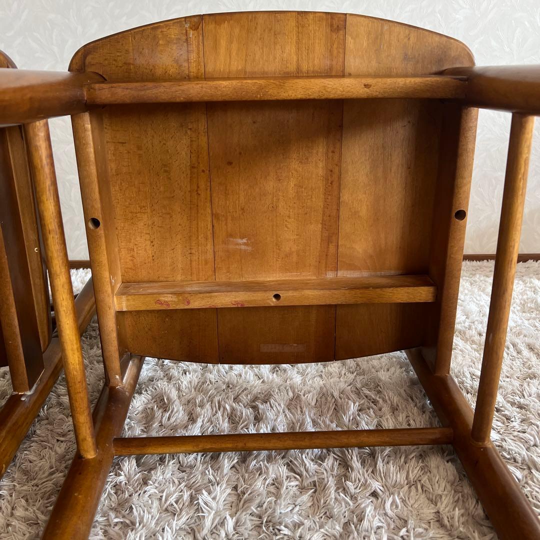 オールド カリモク コロニアル ダイニングチェア 馬車刻印 2脚 90年代 ①