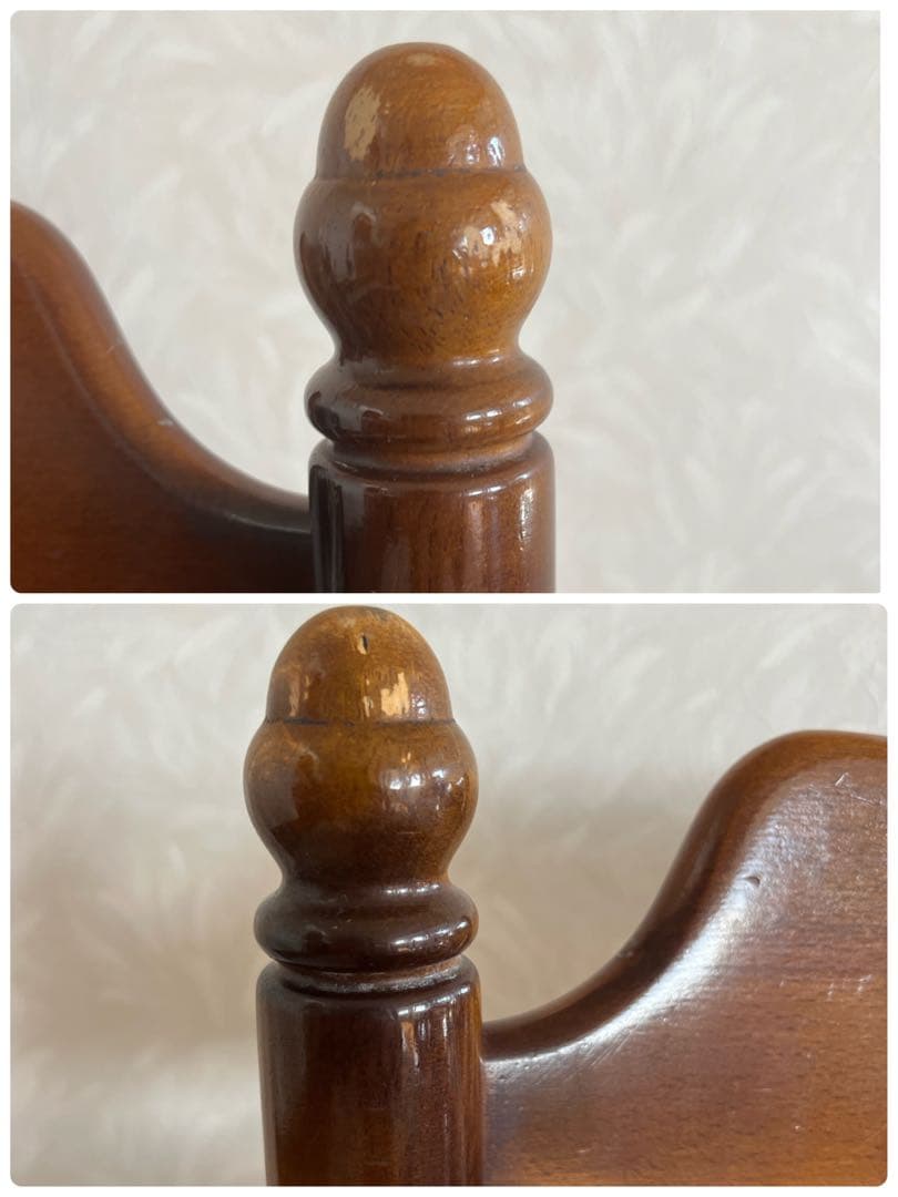 オールド カリモク コロニアル ダイニングチェア 馬車刻印 2脚 90年代 ①