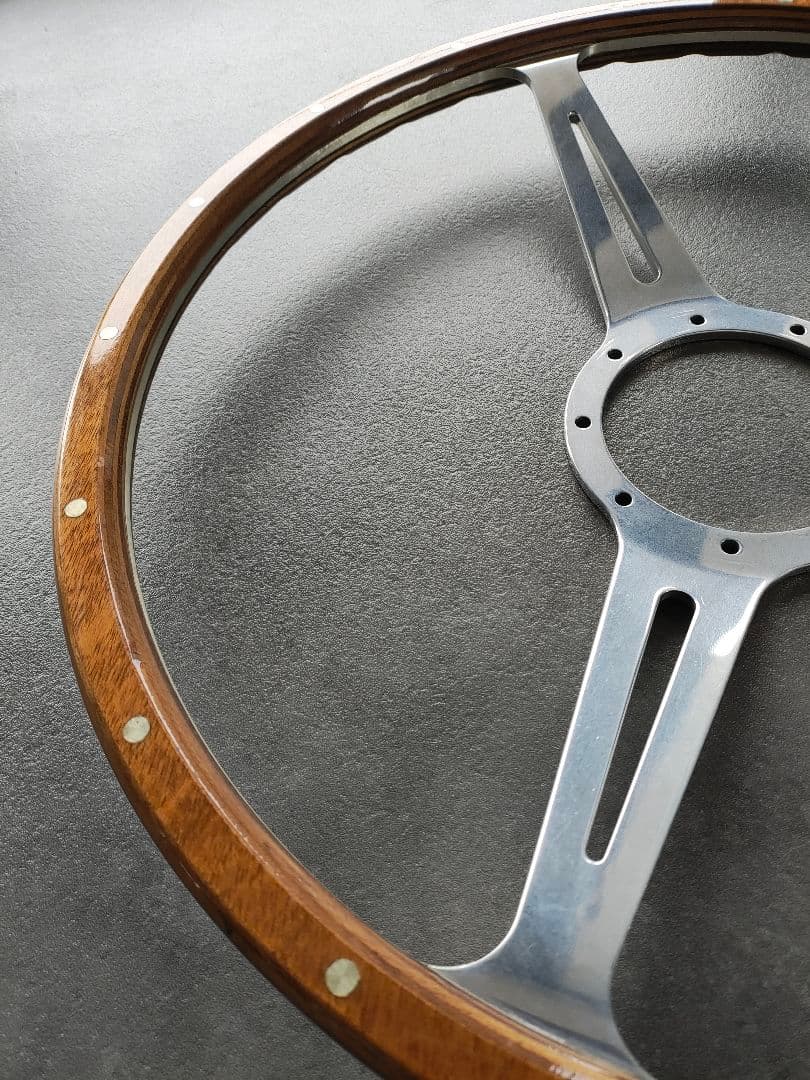 大径ウッド ステアリングホイール 　空冷VWバスに