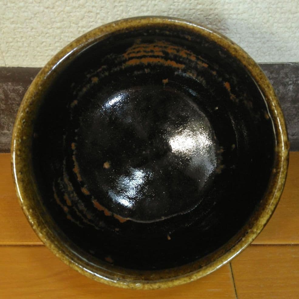 りー！本人書付共箱！人間国宝 金城次郎 指カキ茶碗 栞 共箱 美品 壺屋焼