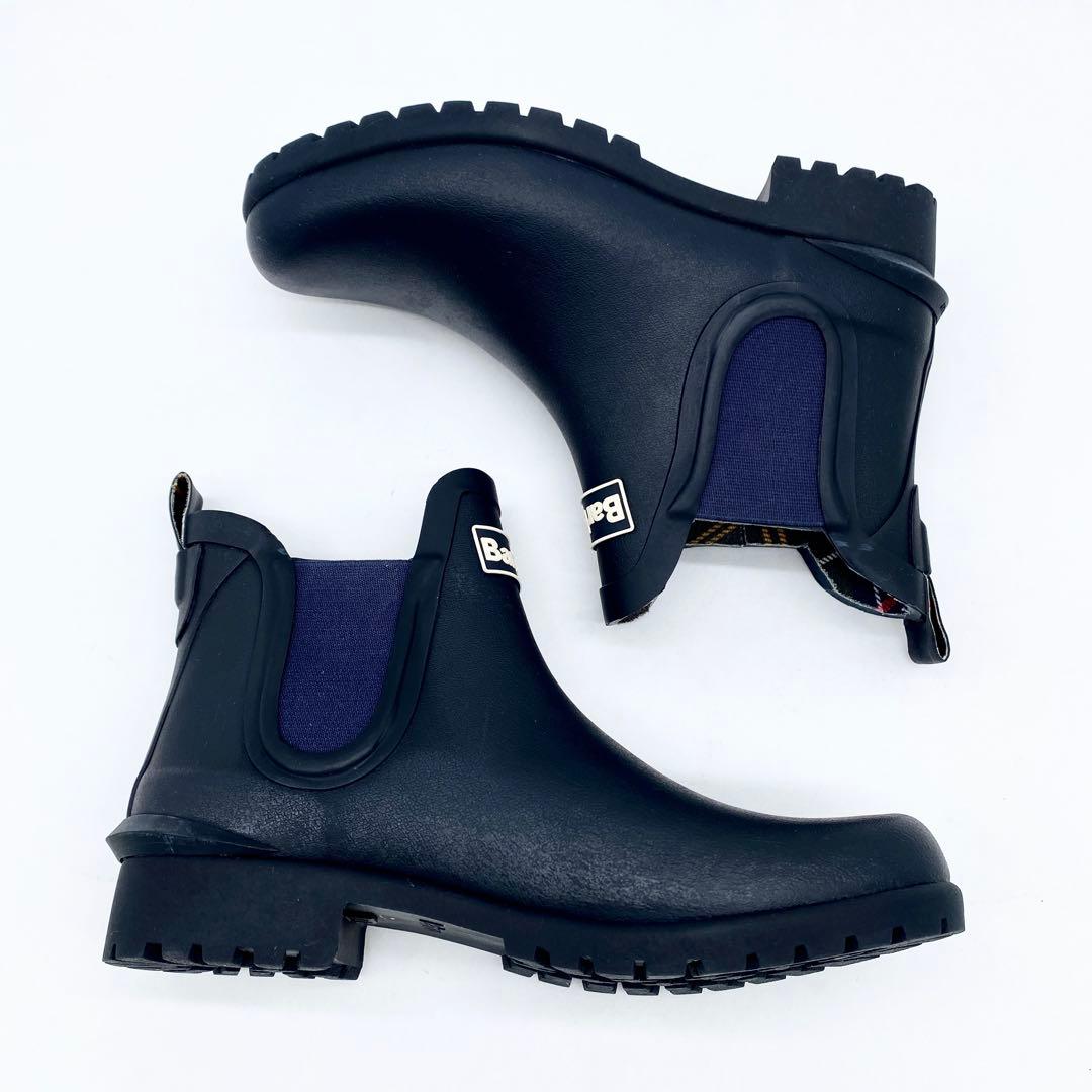 A16492 未使用級 バブアー サイドゴア レインブーツ ネイビー UK4