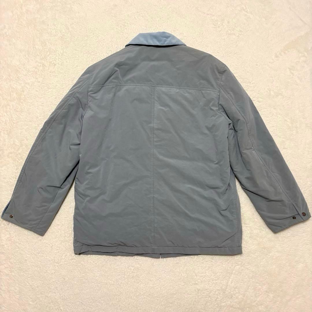 希少 PAPAS ダウンジャケット パパスベア柄 ロゴ刺繍 ライトブルー