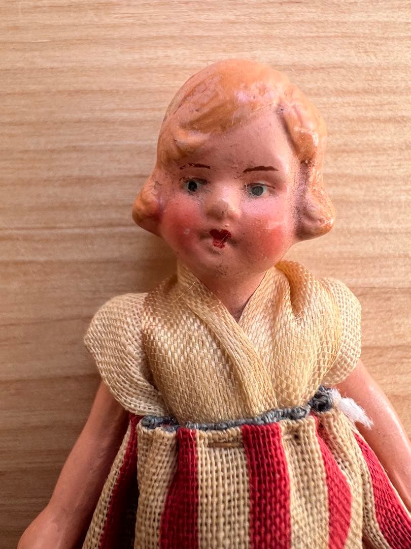 【アンティーク】ドイツ製ビスクドール 9cm 2体セット