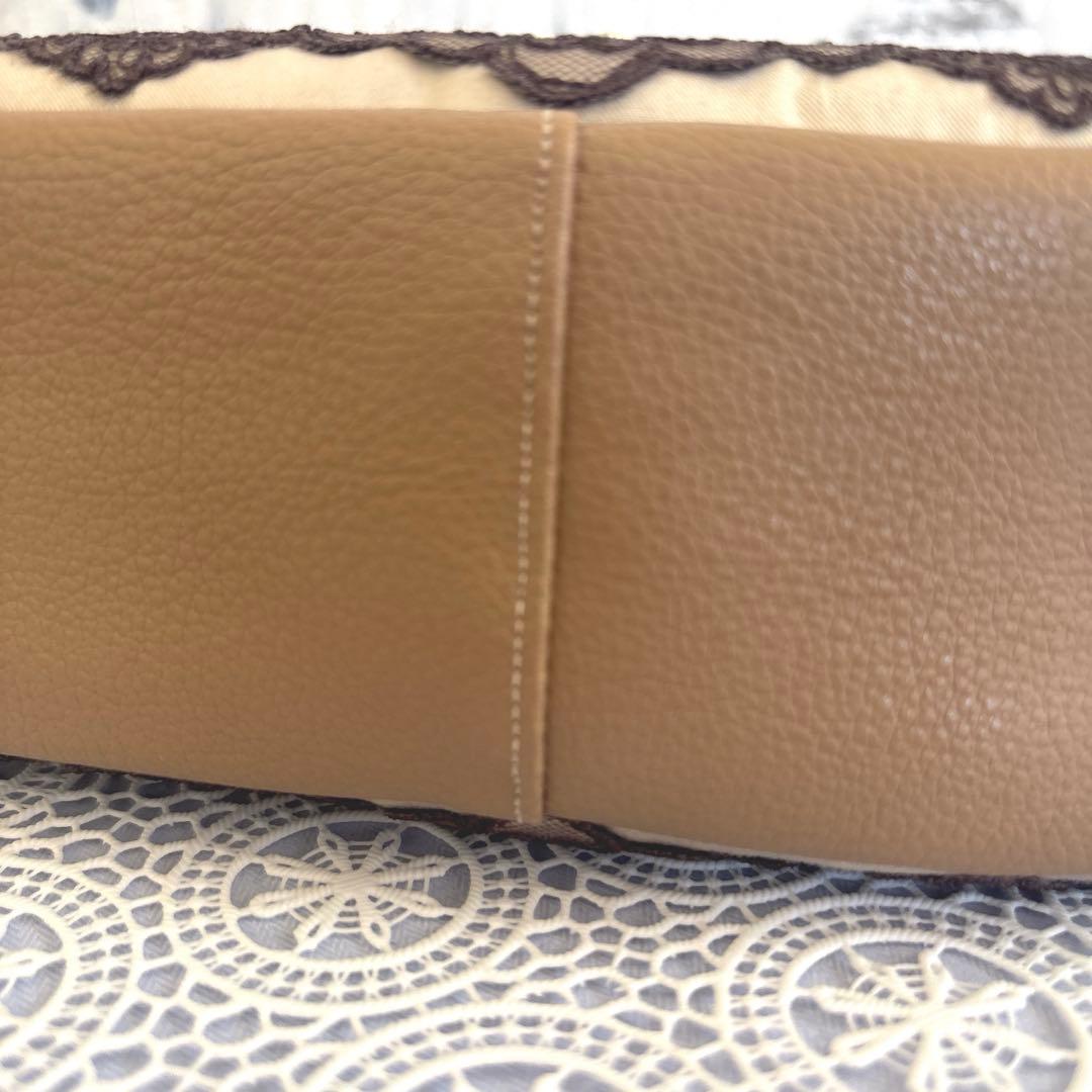 あおりがま口バッグ&がま口ポーチセット　アンティーク花柄レース　ハンドメイド