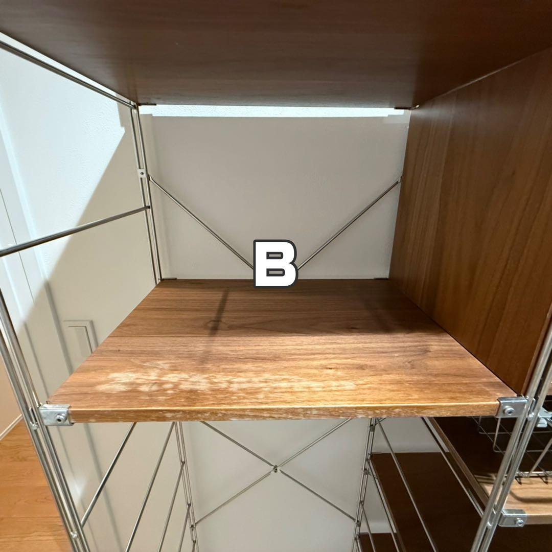 無印良品 ステンレスユニットシェルフ ウォールナット 食器棚