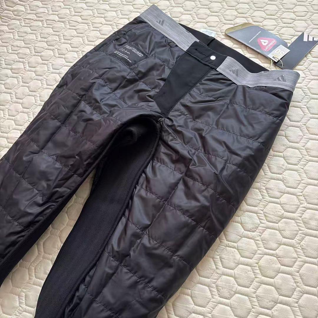 92cm新品27500円アディダスゴルフ/メンズ/秋冬/中綿ストレッチパンツ/黒