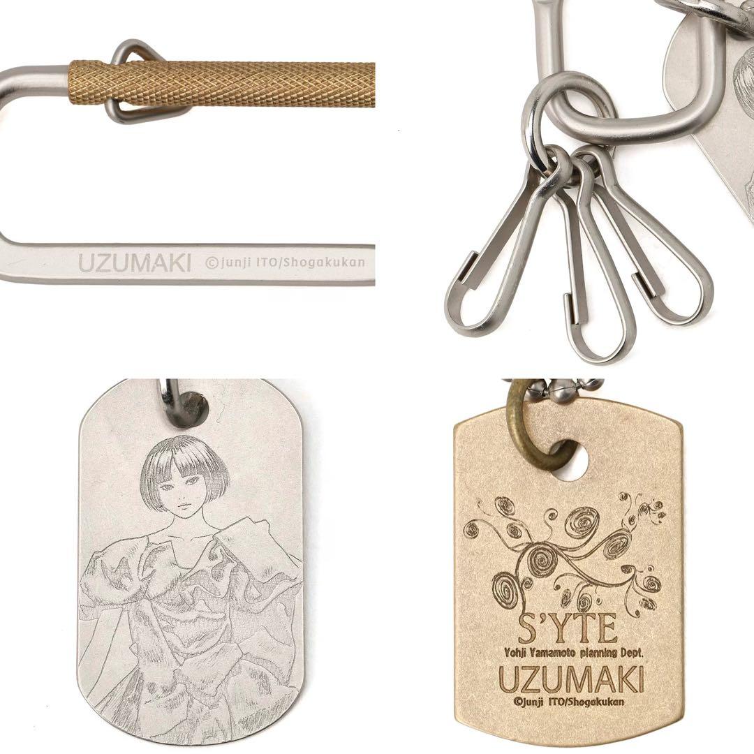 S'YTE×伊藤潤二 25aw 黒谷あざみドッグタグカラビナ / うずまき