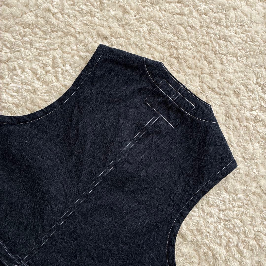 美品SC15702 BLUE DENIM WORK VEST 38 デニムベスト