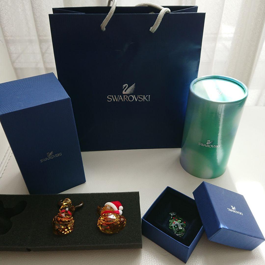 スワロフスキー ハッピーダック&クリスマストナカイ&クリスマスツリー