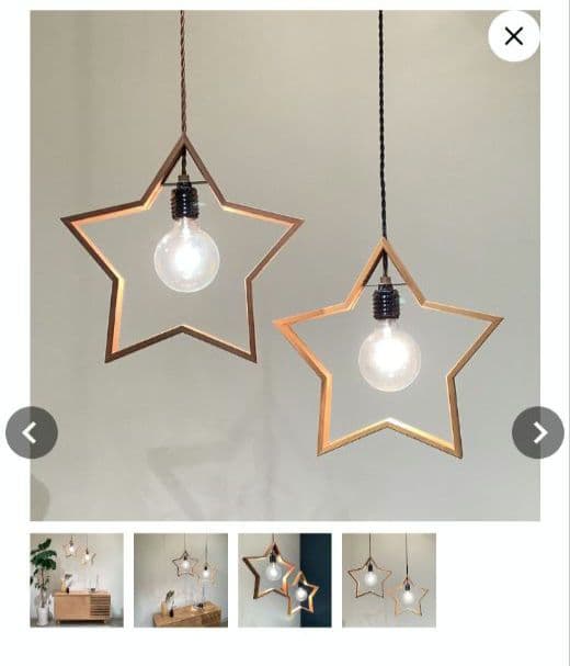 新品✳ unico スターライト / DOM ペンダントライト ナチュラル 星