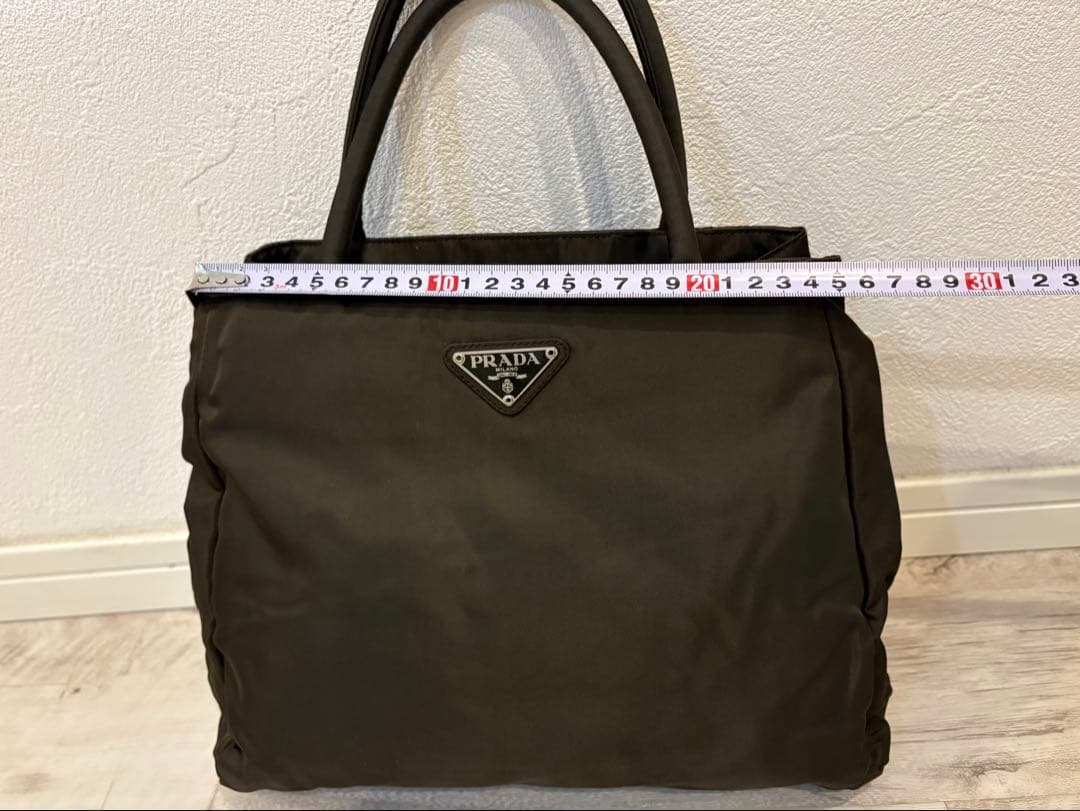PRADA カーキ　ナイロン　 ハンドバッグ
