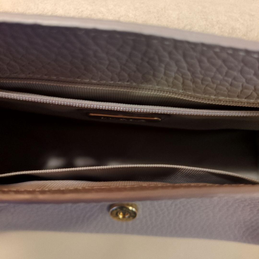 FURLA グレー レザーハンドバッグ