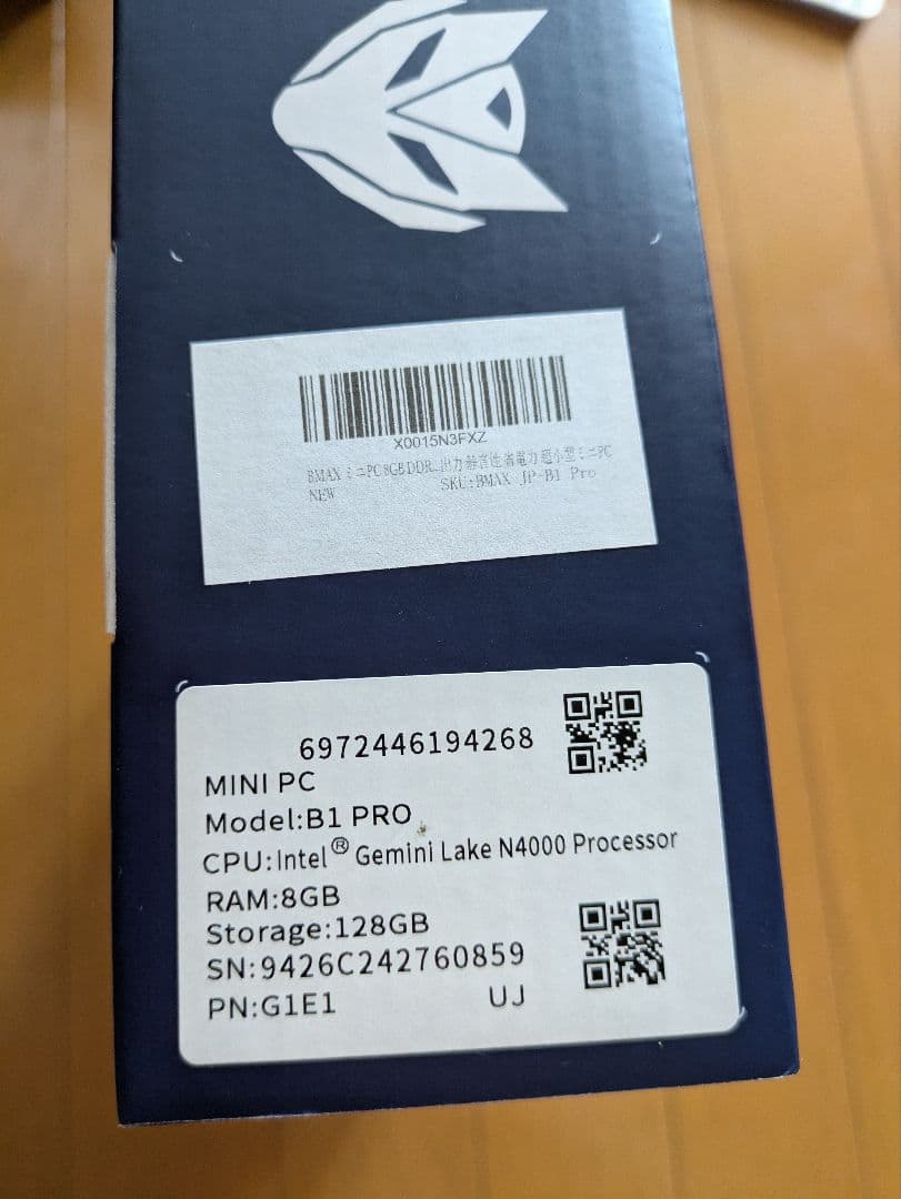 新品未開封BMAX B1 PRO ミニ PC 8 ギガバイト