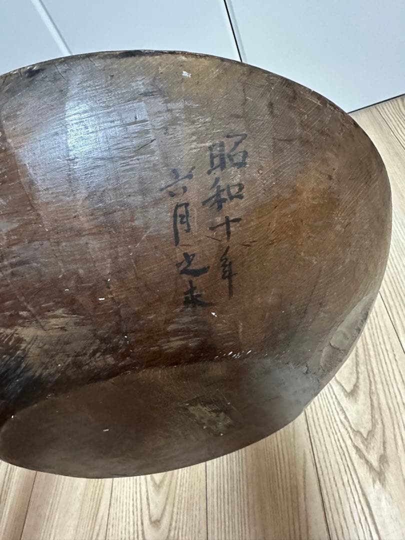 蕎麦こね鉢　木製 丸型ボウル　そば