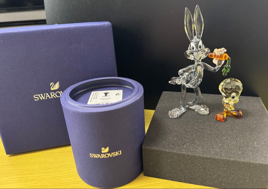 スワロフスキー バックスバニー トゥイーティー 置物 廃盤品 2点セット