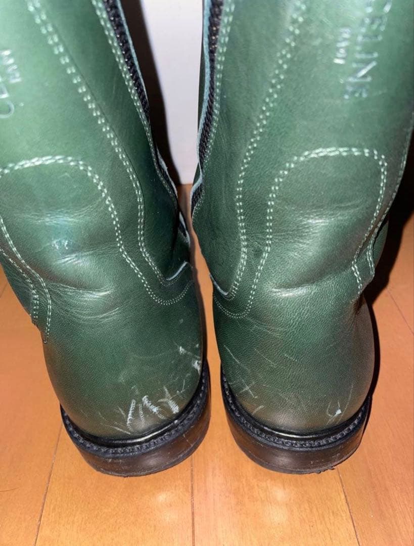 【箱付き】CELINE コンバットブーツ グリーン セリーヌ エディスリマン期